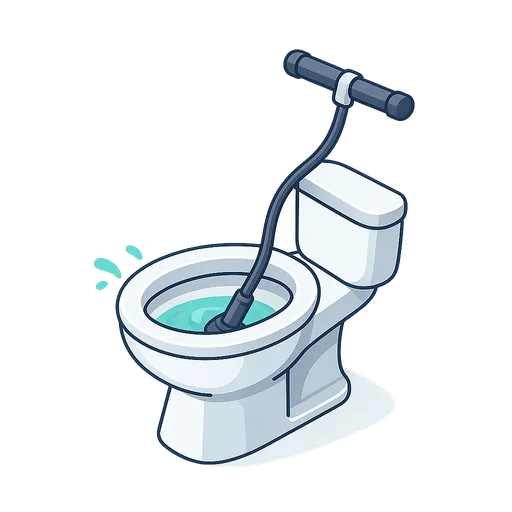 Illustration débouchage WC et toilettes